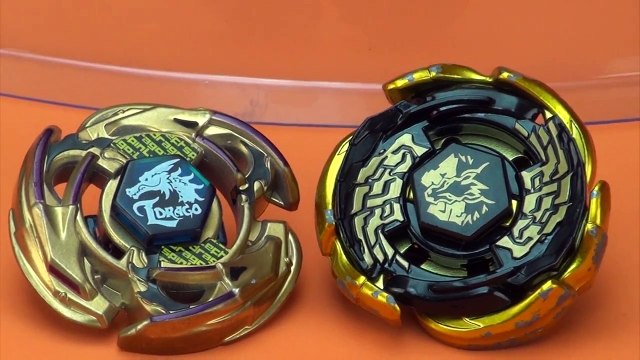 Beyblade WBBA Limited Edition BB-23G Gold L Drago - Battle 2 - Gold L Drago X Golden Dark Pegasis