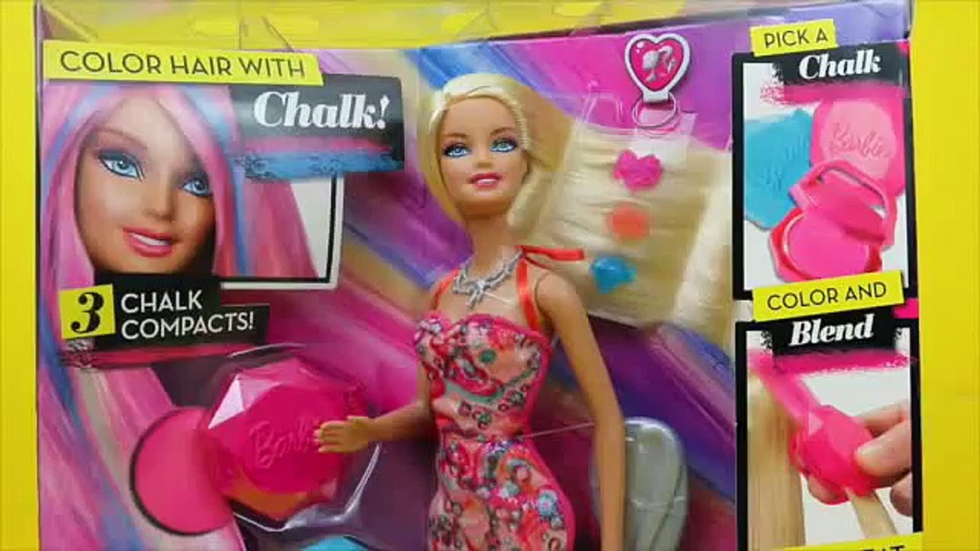Barbie Hair Dye Color Changing Mattel Barbie Doll with Rapunzel Color Chalk  Hair Salon DisneyCarToys - video Dailymotion