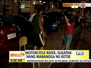 Motorcycle rider duguan nang mabangga ng kotse