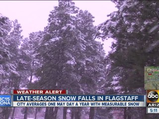 Snowplows out in mid-May for Flagstaff snow