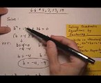 solve quadratic equations by factoring