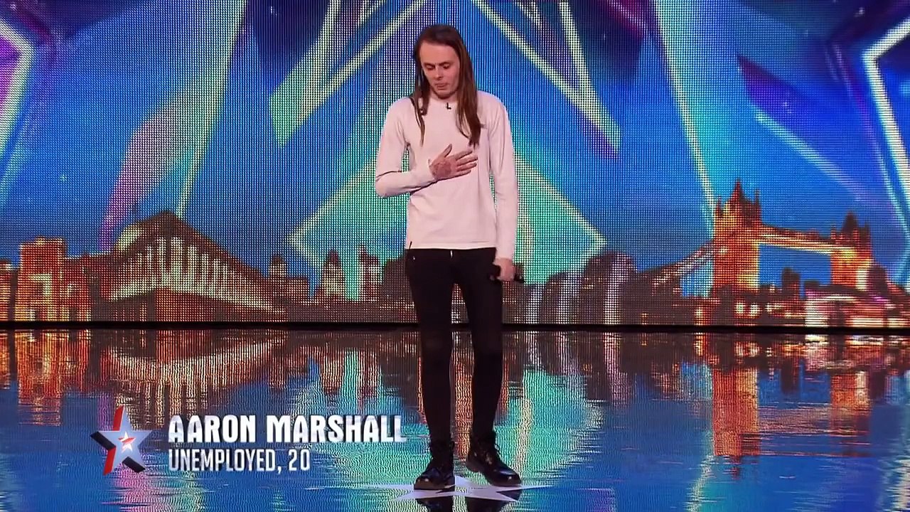 Britain's Got Talent 2015 S09E04 Aaron Sings a Death Rock Version of Frozen's Let It Go