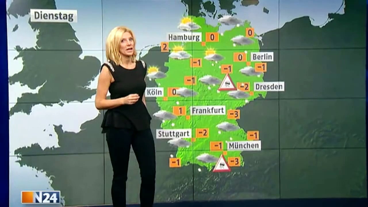 Das N24-Wetter am 11.12.12 mit Miriam Pede