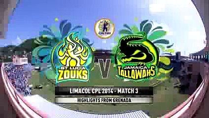 Download Video: CPL 2014 Highlights - Match 3 Jamaica Tallawahs vs St Lucia Zouks