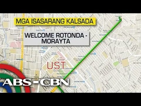 Mga kalye isasara sa pagbisita ng Papa sa UST