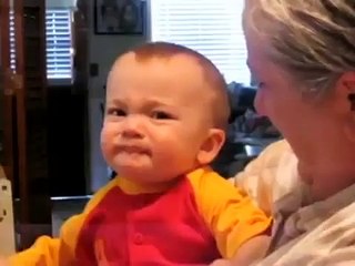 Funny babay dancing at home looking very happy HD video