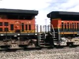 BNSF 4102 east hits the emergency brakes at Coal City, IL.