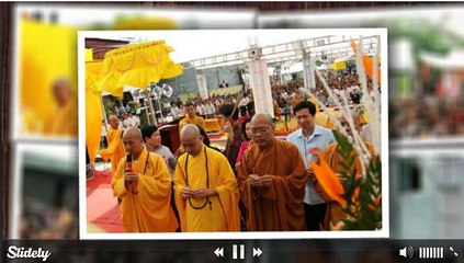 Nhà bạt tham gia khởi công xây chính điện chùa Đồng Mỗ