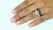 ER-0971 - 2.51 Carat G-VS2 Cushion Cut Natural Diamond Engagement Ring Set In Platinum