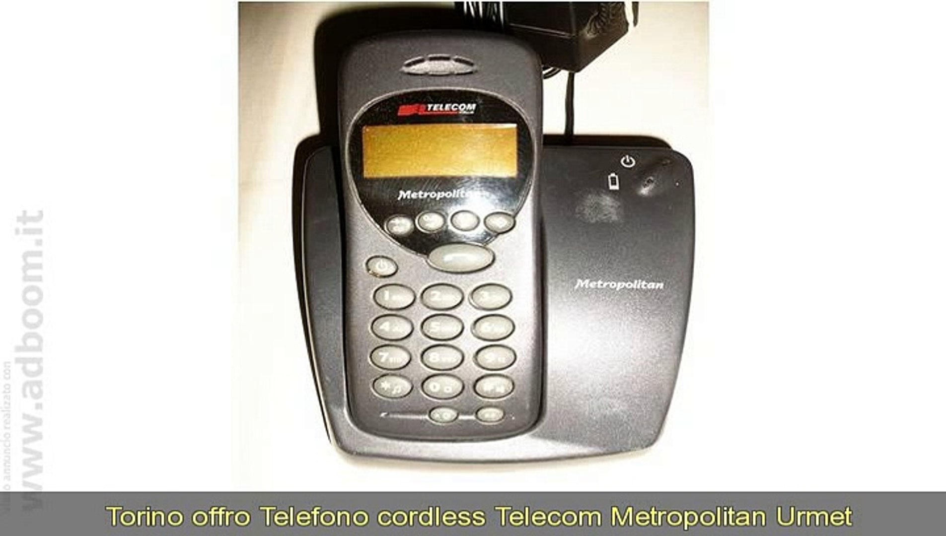 TORINO, RIVOLI TELEFONO CORDLESS TELECOM METROPOLITAN, URMET, EURO 5 -  Video Dailymotion