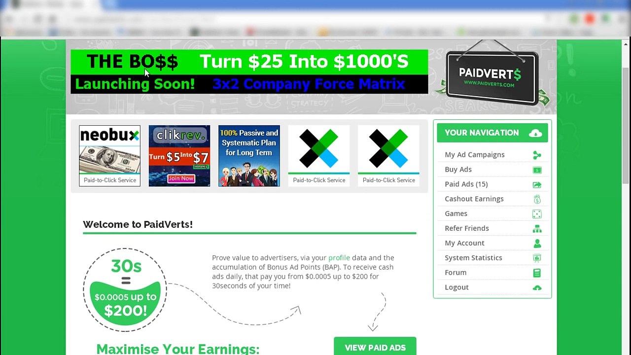 Como Ganar Dinero Gratis Para Paypal [2015] _ PAIDVERTS _ HASTA 2000USD DIARIOS _ TODO EL MUNDO