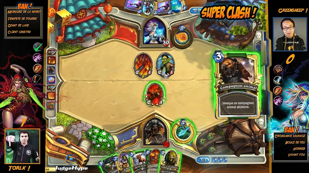 VOD du SuperClash HearthStone entre Torlk et Greensheep