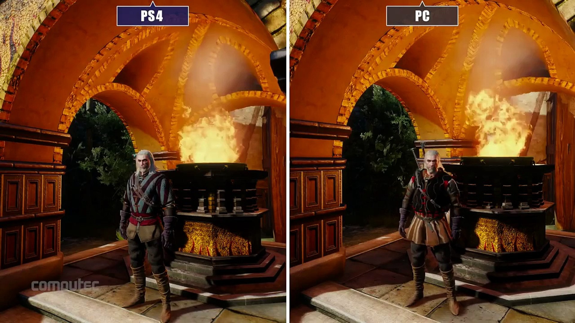 Amerika håndtering Tyggegummi The Witcher 3: Wild Hunt PC vs PS4 (Graphics comparison) - video Dailymotion