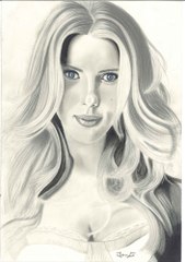 Scarlett Johansson speeddrawing graphite technique