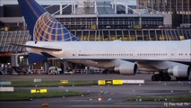 United Airlines Boeing 747-4 takeoff Dublin Airport