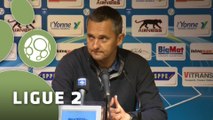 Conférence de presse AJ Auxerre - US Créteil-Lusitanos (2-2) : Jean-Luc VANNUCHI (AJA) - Thierry FROGER (USCL) - 2014/2015