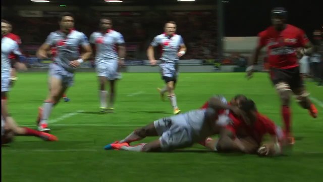 TOP14 - Oyonnax - Lyon: Essai Alaska Taufa (OYO) - J25 - Saison 2014/2015