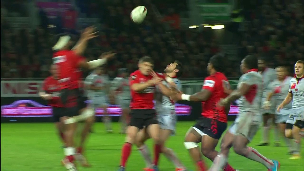 TOP14 - Oyonnax - Lyon: Essai Benjamin Urdapilleta (OYO) - J25 - Saison 2014/2015