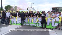 Avant FCN-Lorient, une marche des supporters nantais