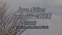 Heavy Cross Wind Landing Japan Airlines Boeing 777-246(ER) @NARITA RWY16R