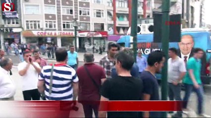 Çorlu'da HDP'liler AKP aracına saldırdı