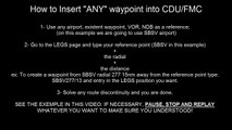 PMDG 737-800 CDU-FMC Lesson - Inserting ANY FIX