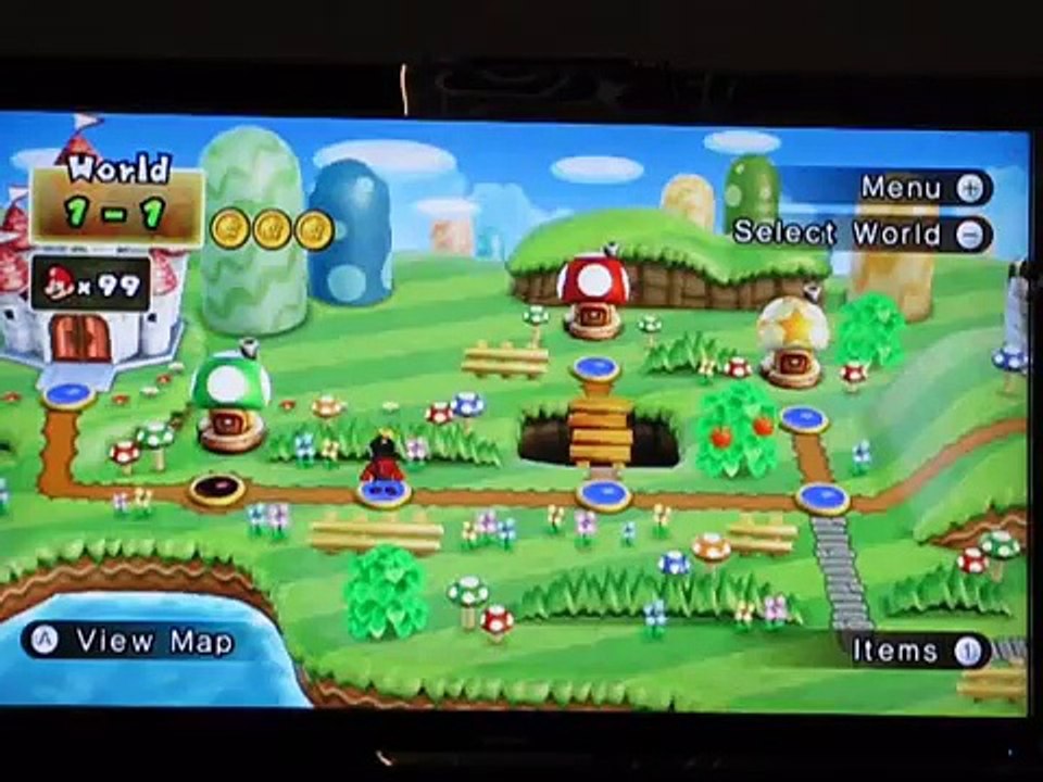 Play as SPIDERMAN in New Super Mario Brothers wii [custom character texture hack]  Level play