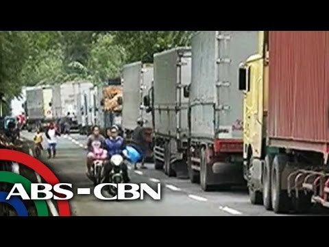 Truck traffic at Matnog Port is 10 kilometers long