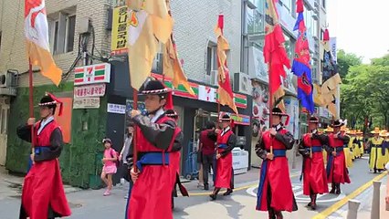 Changing of the Guard at Deoksugung Palace in Seoul Korea