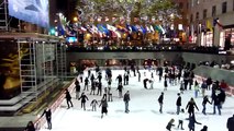 Ice skating at Rockefeller Center, New York City HD
