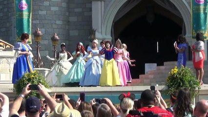 Merida Coronation at Disney's Magic Kingdom - All 11 Disney Princesses Together During Ceremony