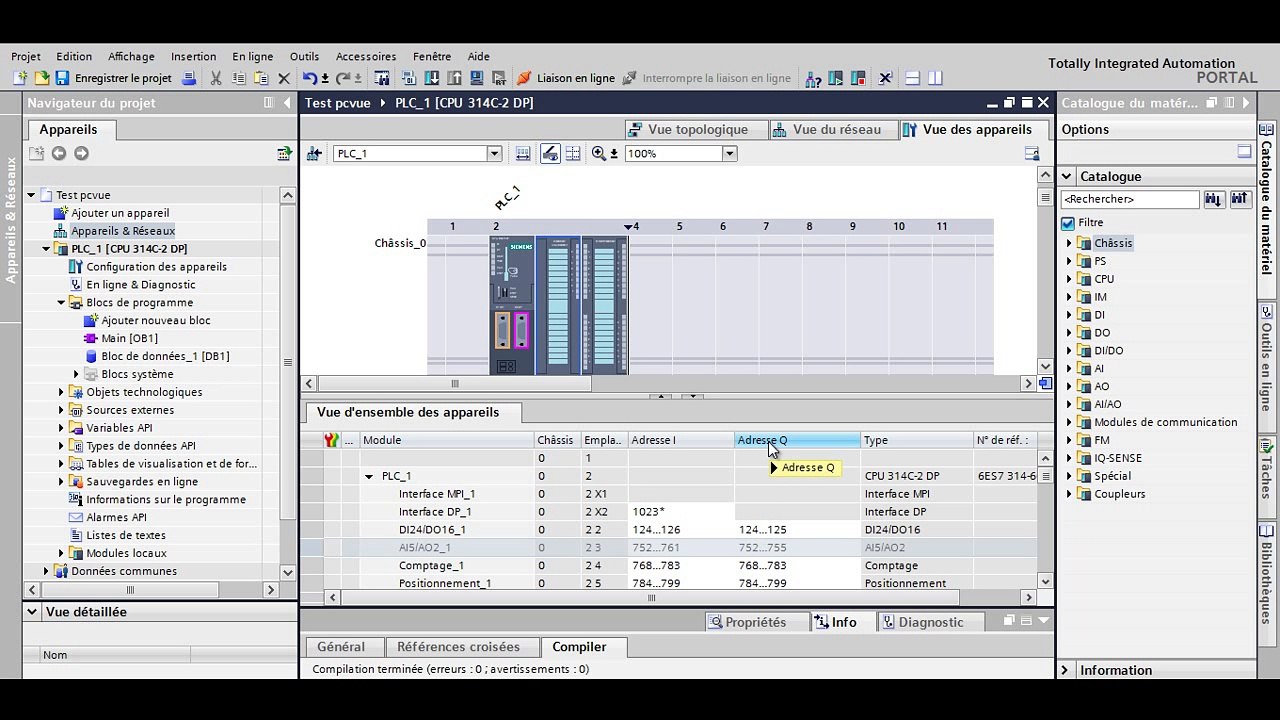 Modules entrée/sortie analogique automate Siemens Step7 Tia Portal ...