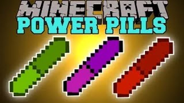 Minecraft- POWER PILLS MOD (GAIN EPIC POTION EFFECTS!) Mod Showcase