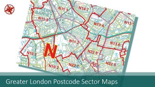 Buy London Postcode District and Sector Maps - Map-Logic