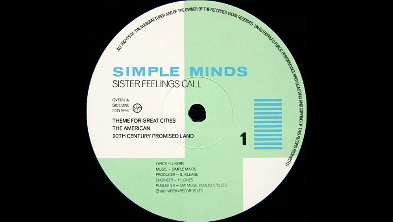 Simple Minds - Theme For Great Cities (A1)
