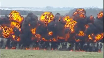 Military weapons demonstrate their power