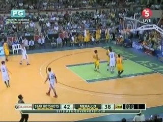 Andre Emmett beat the Buzzer in the 2nd quarter  Purefoods vs Meralco  Governor's Cup May 17,2015