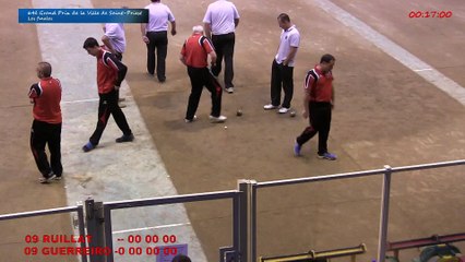 Mène 13, Finale du Grand Prix de la Ville, Ruillat contre Guerreiro, Sport Boules, Saint-Priest 2015