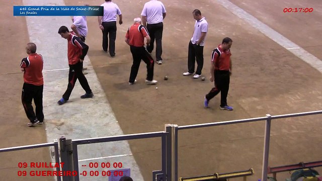 Mène 13, Finale du Grand Prix de la Ville, Ruillat contre Guerreiro, Sport Boules, Saint-Priest 2015