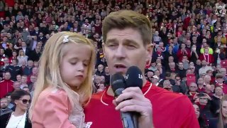 Steven Gerrard says goodbye to Anfield