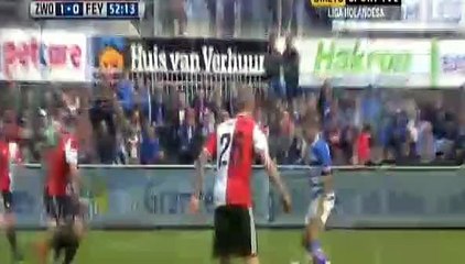 1-0 Rienstra Goal - PEC Zwolle v. Feyenoord 17.05.2015