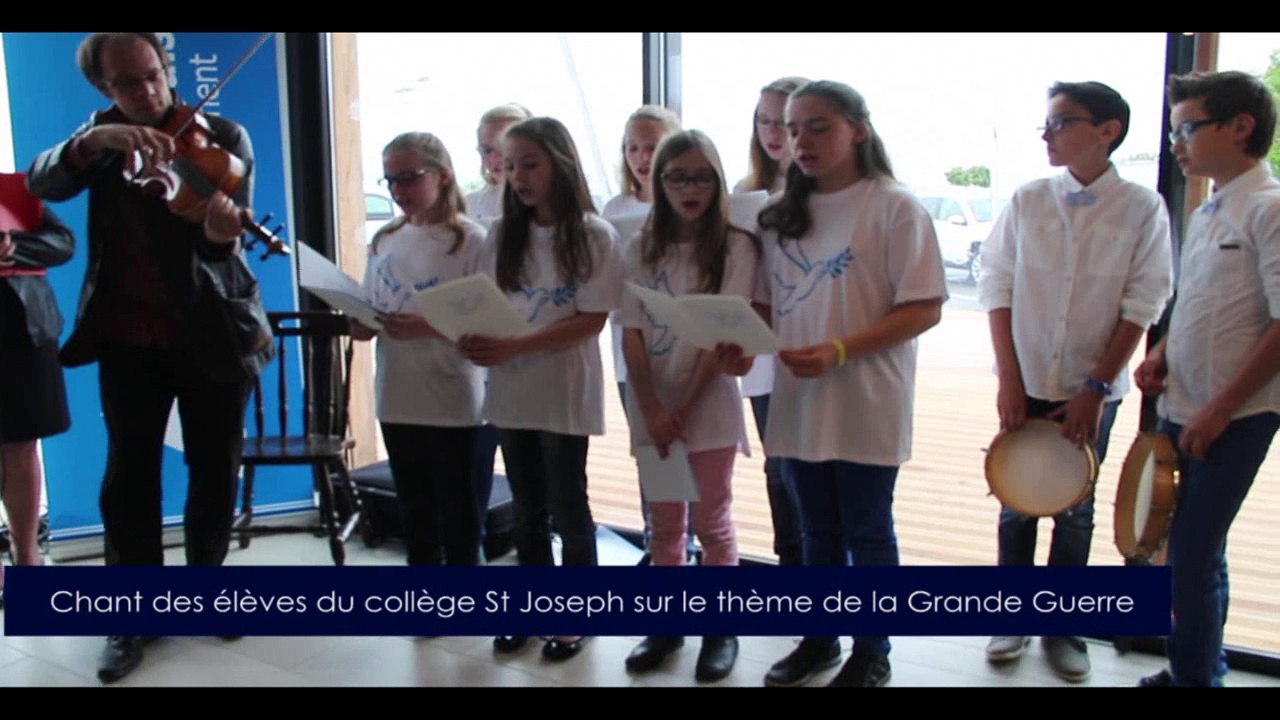 chant des élèves pour l'inauguration de l'exposition : Le quotidien des Etaplois durant la grande guerre