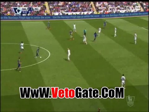 يحيى توري يتقدم بالهدف الثالث للمان سيتى فى سوانزى سيتى