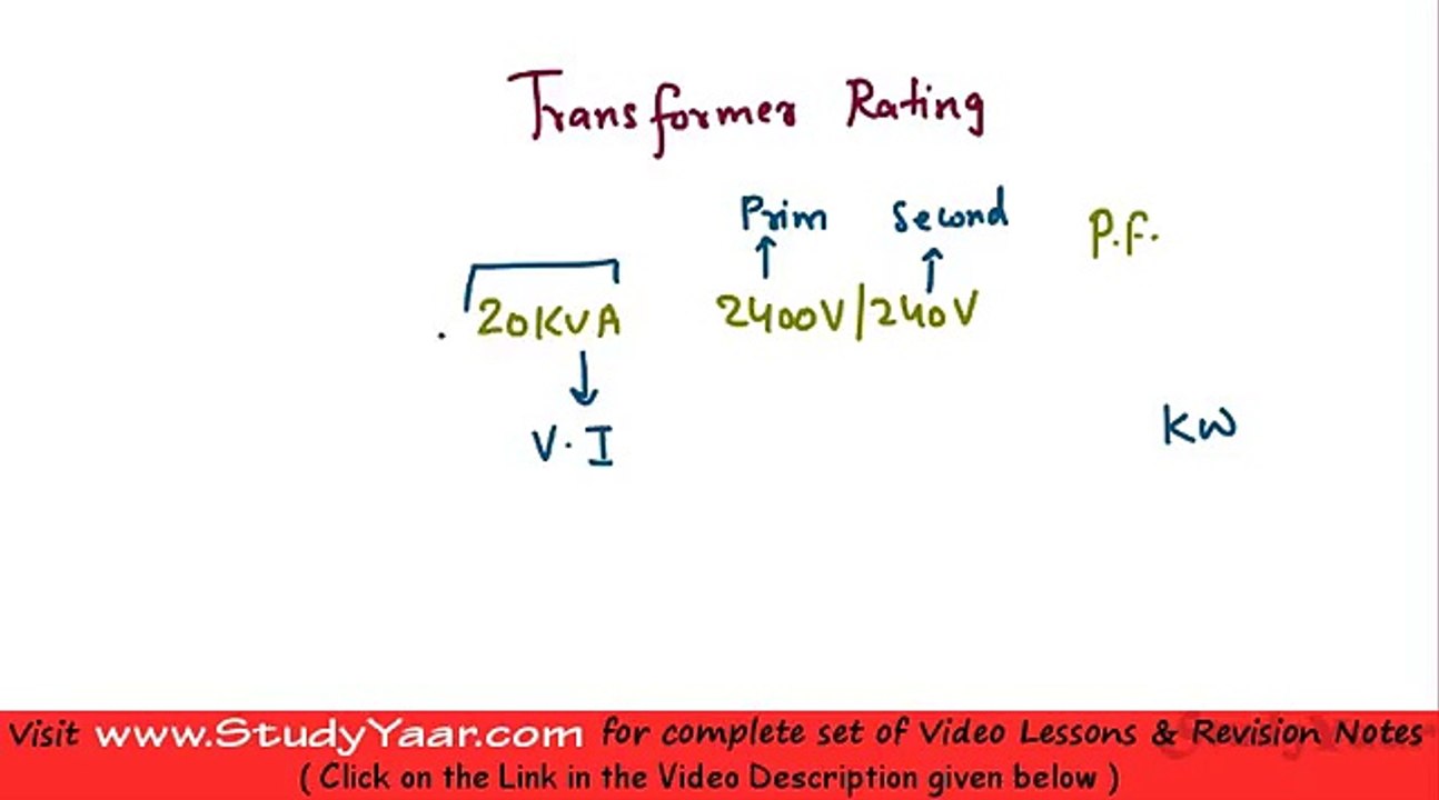 Transformer Rating, Voltage Regulation, Efficie...
