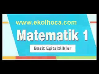 Basit Eşitsizlikler - Ekol Hoca