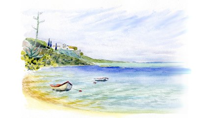 Aquarelles de stage sur la côte sauvage du Ria Formosa