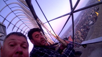 coucher de soleil depuis sommet Empire States Buildind