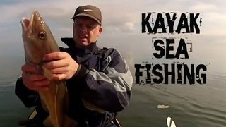 Kayak Fishing - Kayak Sea Fishing off Skinningrove UK in an Ocean Kayak - GoPro