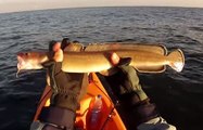 Kayak Fishing for Cod at Skinningrove UK - GoPro