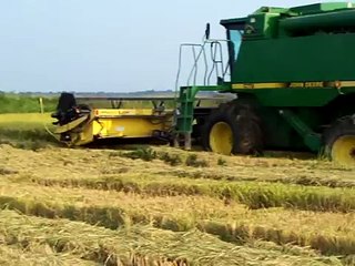 3 CTS combines during rice harvest in dewitt arkansas